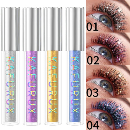 Glitter Mascara – Diamond Sparkle for Lashes, Waterproof & Smudge-Proof, 4 Shades
