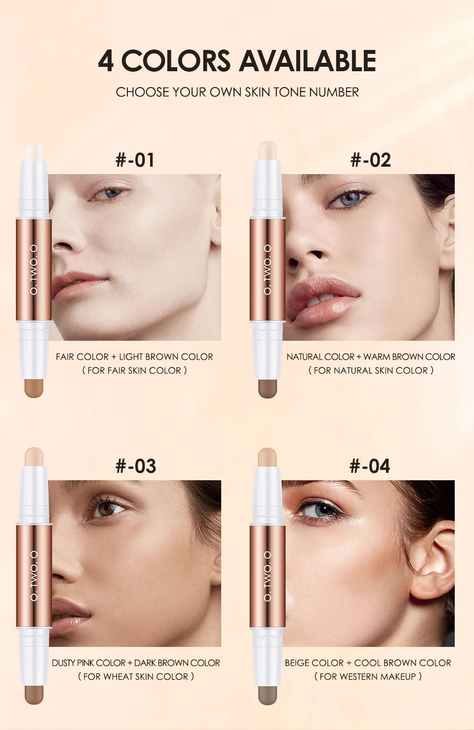 Contour Stick Double Head Waterproof Matte Finish