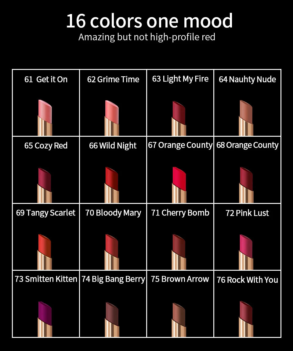 Long Lasting Waterproof Velvet Lipstick