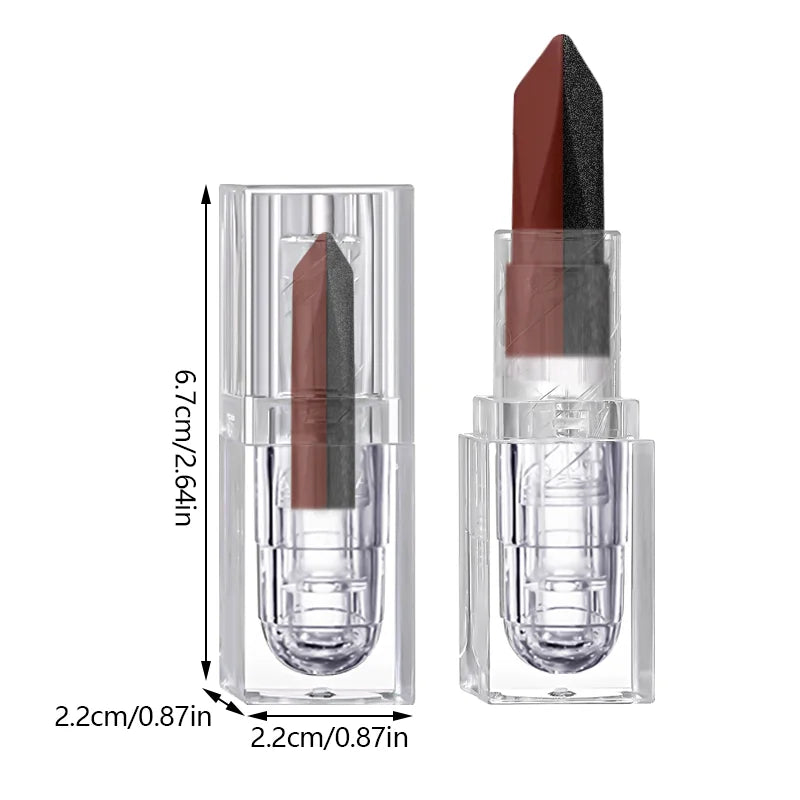 Black and red two-tone glitter lipstick by RAVEN KRONE, detail 3