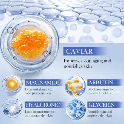 Caviar and Hyaluronic Acid Face Masks – Hydration, Firmness and Radiance (Pack of 5)