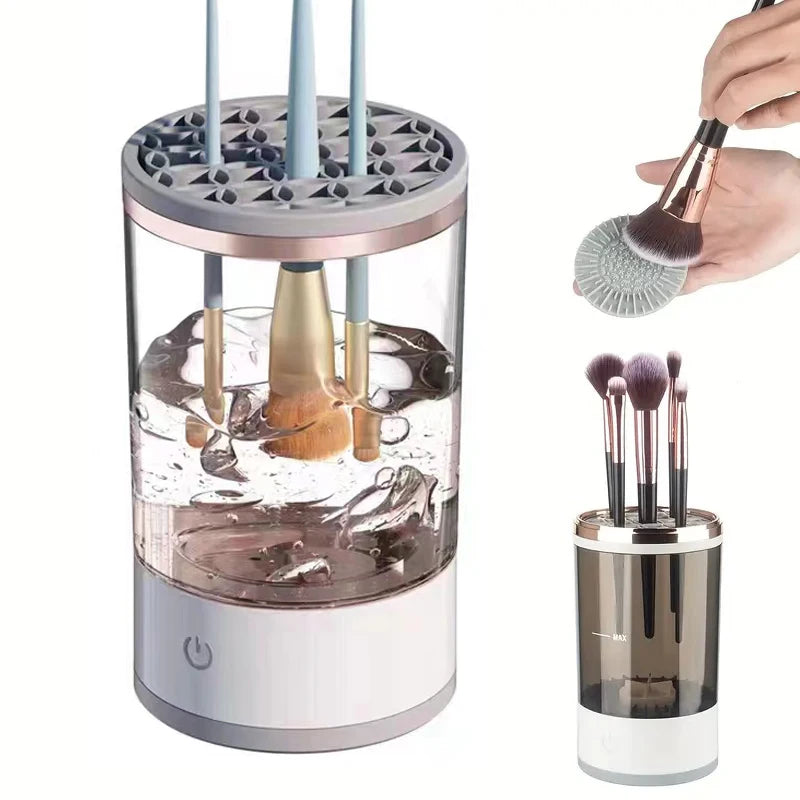 Portable Electric Makeup Brush Cleaner Machine with USB Plug - Quick Brush Cleaner