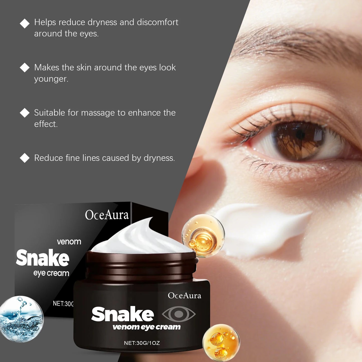Snake Venom Eye Cream 30g | Firming, Anti-Wrinkle & Anti-Puffiness Eye Care