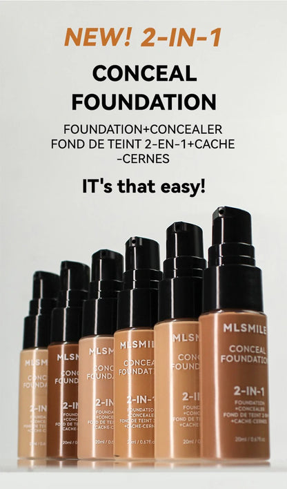 Face Foundation Cream Oil-Control Matte BBCream Waterproof Lasting Concealer Liquid Full Coverage Matte