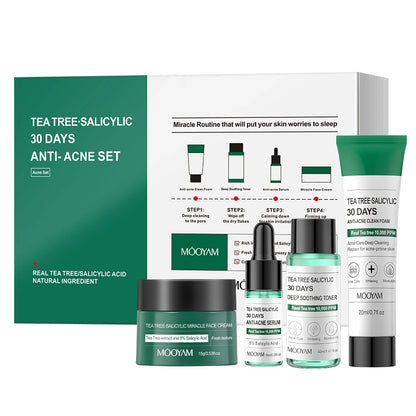 Anti-Acne Skincare Set 30 Days Tea Tree Salicylic – RAVEN KRONE Anti-Acne Skincare Set 30 Days Tea Tree Salicylic – RAVEN KRONE