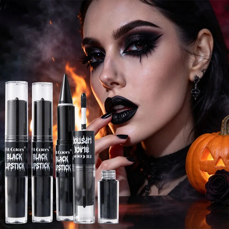 Black lip gloss and lip liner set by RAVEN KRONE, detail 2