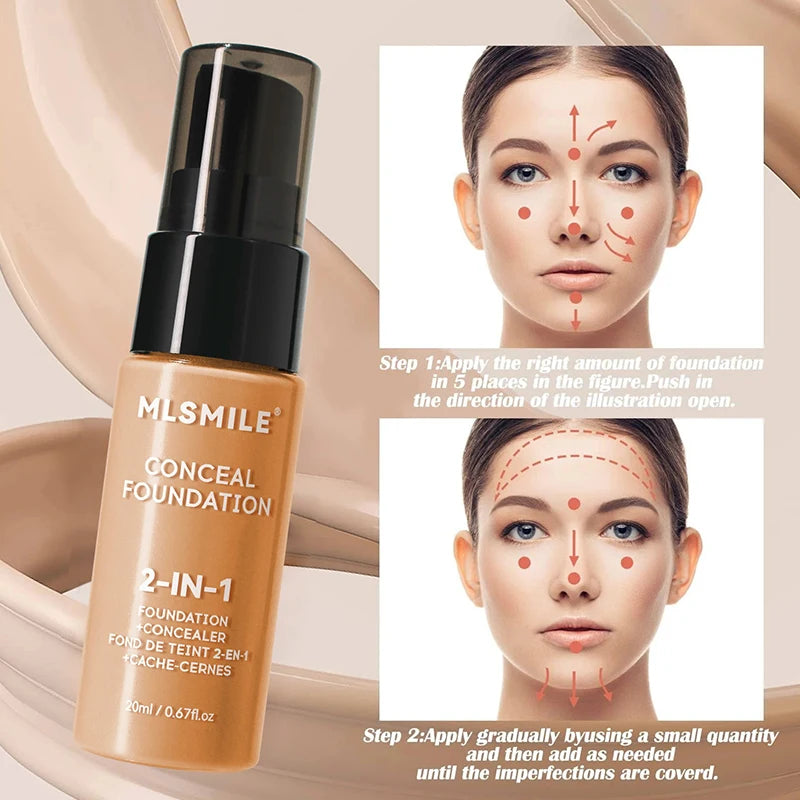 Face Foundation Cream Oil-Control Matte BBCream Waterproof Lasting Concealer Liquid Full Coverage Matte