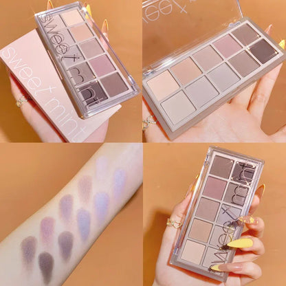 Paleta de sombras de ojos de 10 colores en tonos tierra