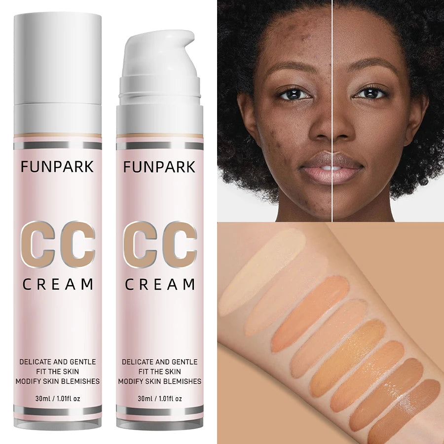 Colour Correcting CC Cream – Lightweight Coverage, Waterproof & Moisturising, 30 ml, 8 Shades