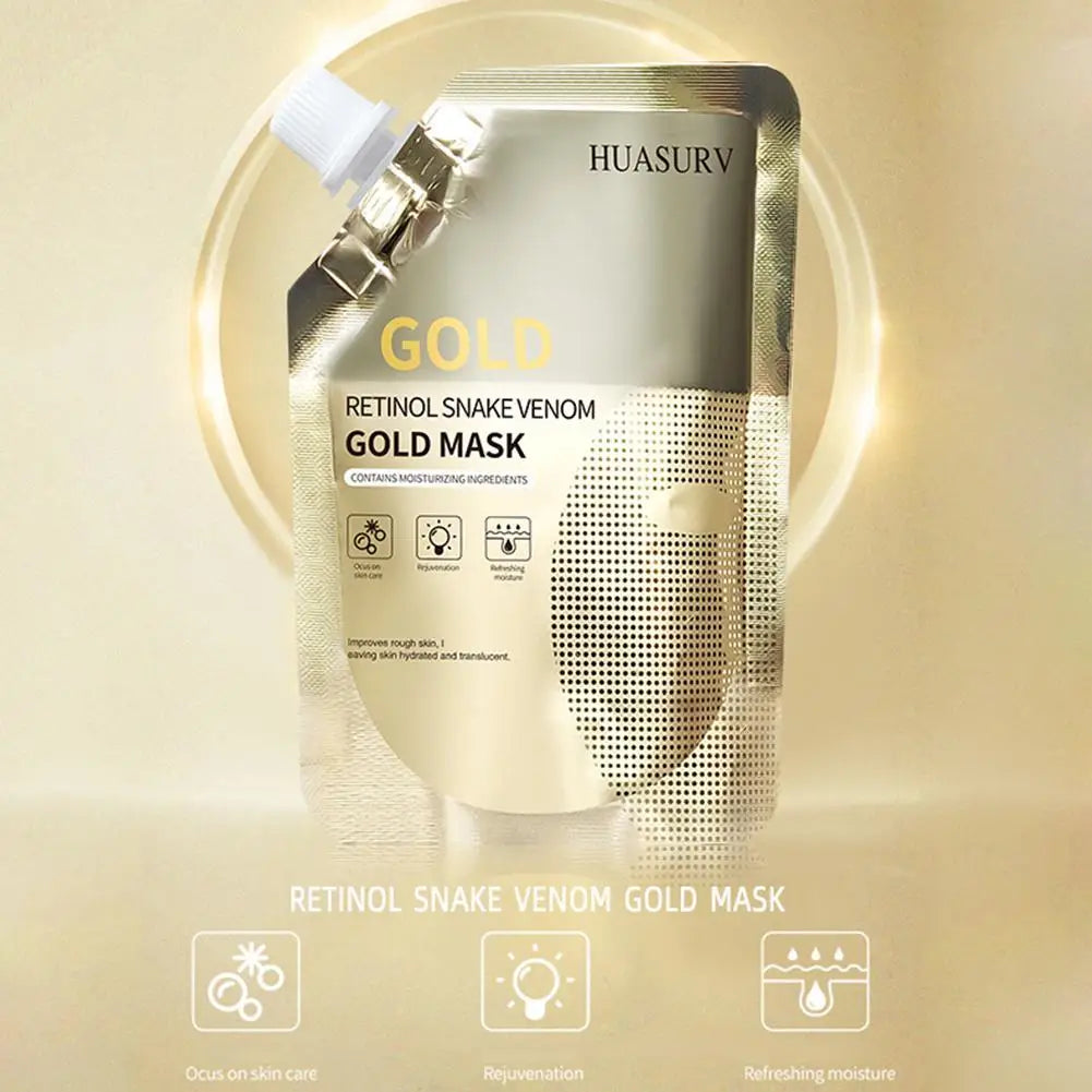 Gold Retinol and Snake Venom Facial Mask – Hydration, Firmness and Radiance (Pack 2 x 100g)