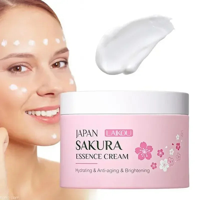 Crema facial con esencia de flor de cerezo de Japón, hidratante, antiarrugas, antienvejecimiento, iluminadora, cuidado de la piel, 25 g