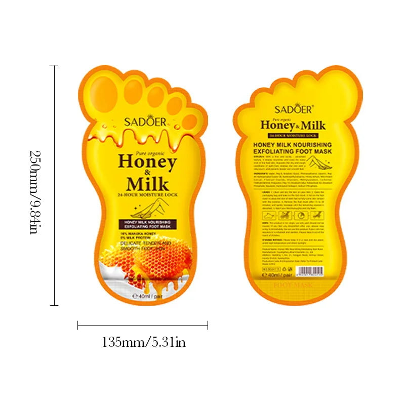 Honey milk exfoliating foot mask by RAVEN KRONE, detail 6