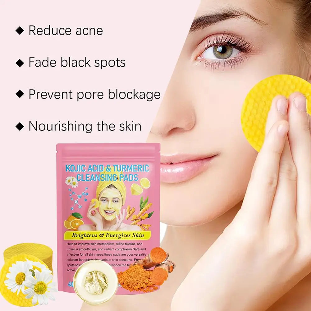 40pcs Kojic Acid Exfoliating Cleansing Pads