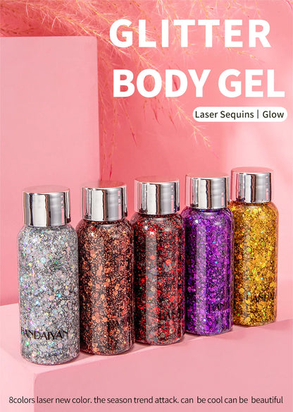 Loose Sequin Body Gel – Glitter for Eyes, Nails, Hair and Body