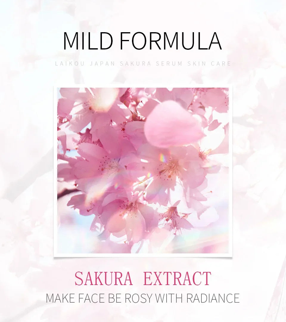 Suero japonés Sakura Essence Balance Grease Antienvejecimiento Ácido hialurónico Blanqueador puro Rejuvenecimiento Cuidado de la piel Suero facial