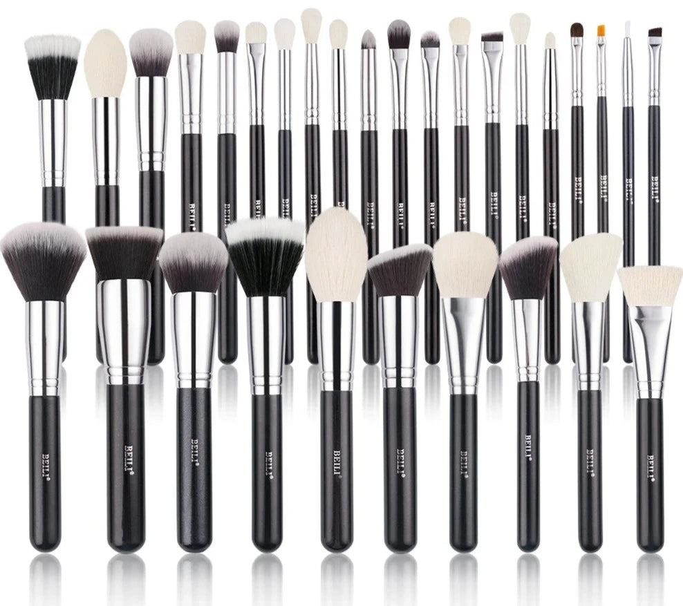 Set de brochas de maquillaje negras Professional Premium