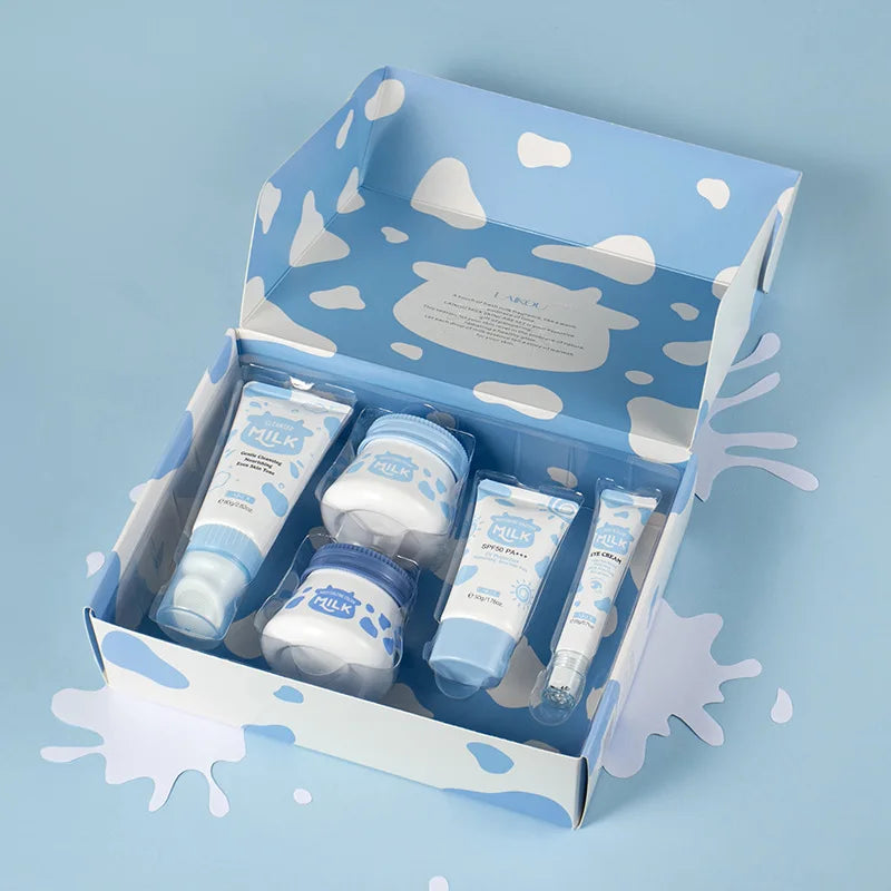5pcs/Set Facial Care Kit with Australian Milk Extracts – RAVEN KRONE 5pcs/Set Facial Care Kit with Australian Milk Extracts – RAVEN KRONE