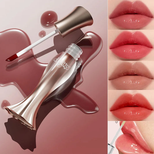 Lápiz labial profesional, resistente al agua, voluminoso, de larga duración, brillo natural