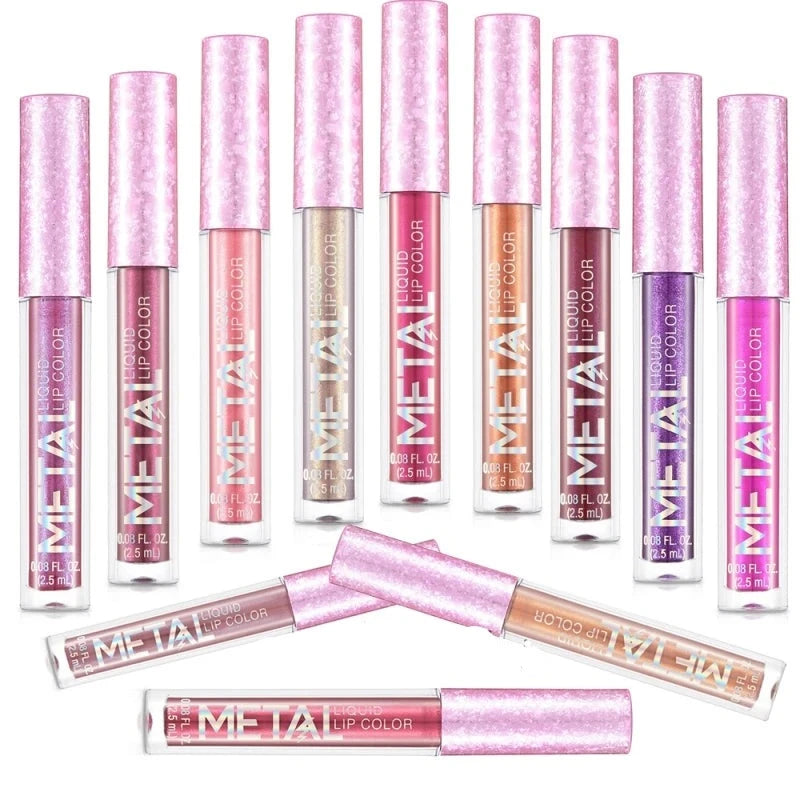 Metallic Matte Liquid Lipstick Waterproof Long Lasting