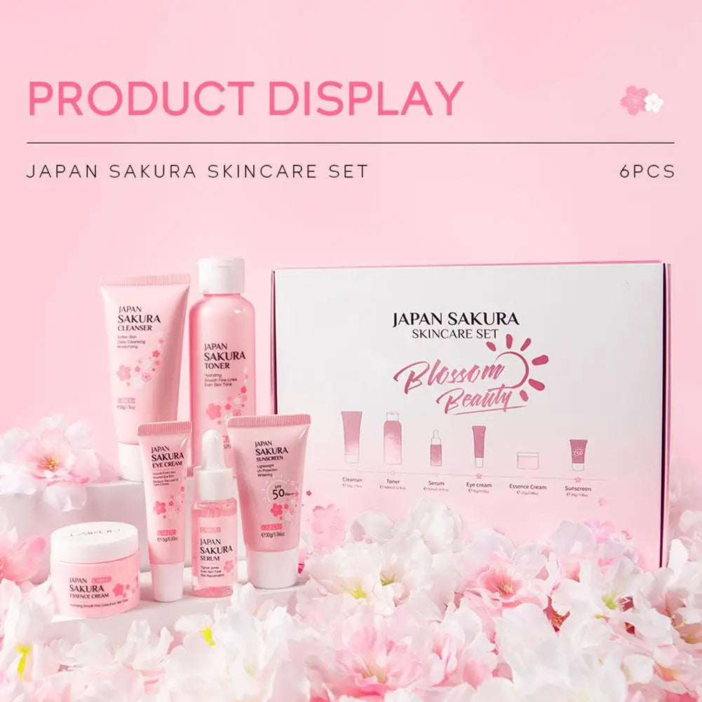 Set de cuidado de la piel Sakura de Japón - 6 piezas