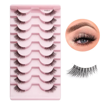 Half Fake Eyelashes 5/10 Half Lashes Soft Natural Cat Eye Lashes NP