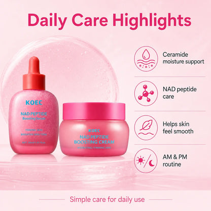 NAD peptide face serum and cream set by RAVEN KRONE, detail 7