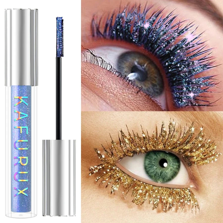 Glitter Mascara – Diamond Sparkle for Lashes, Waterproof & Smudge-Proof, 4 Shades