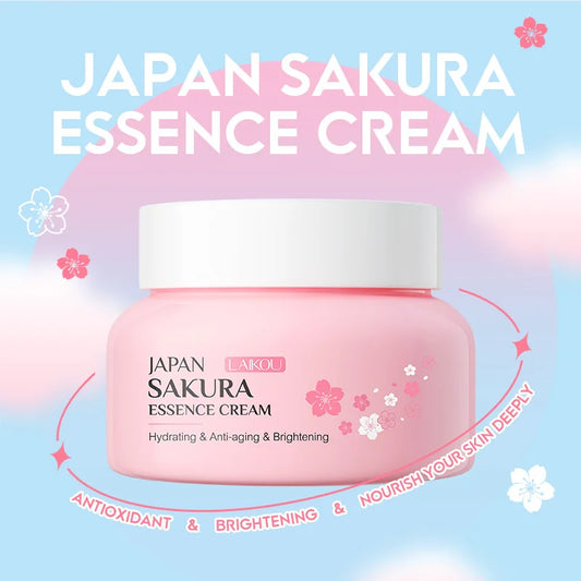 Crema facial con esencia de flor de cerezo de Japón, hidratante y reafirmante, 60 g, para el cuidado de la piel