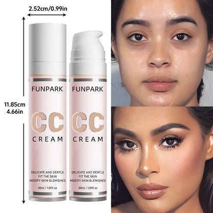 Colour Correcting CC Cream – Lightweight Coverage, Waterproof & Moisturising, 30 ml, 8 Shades
