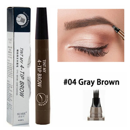 4 Point Eyebrow Pencil Waterproof Liquid Long Lasting.