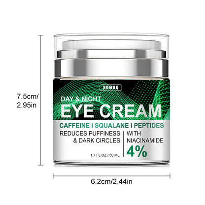 Crema de día y de noche para ojos con cafeína, péptidos y niacinamida al 4% - 50 ml