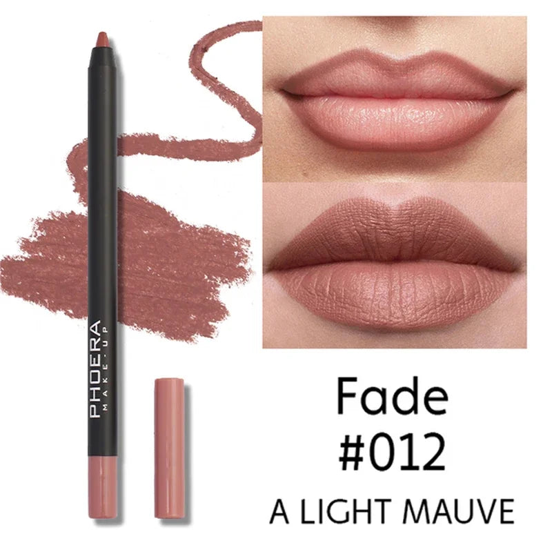 Waterproof Matte Lip Liner - 12 Color