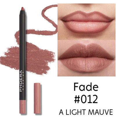 Waterproof Matte Lip Liner - 12 Color