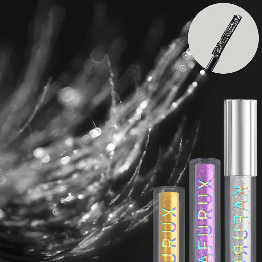 Glitter Mascara – Diamond Sparkle for Lashes, Waterproof & Smudge-Proof, 4 Shades