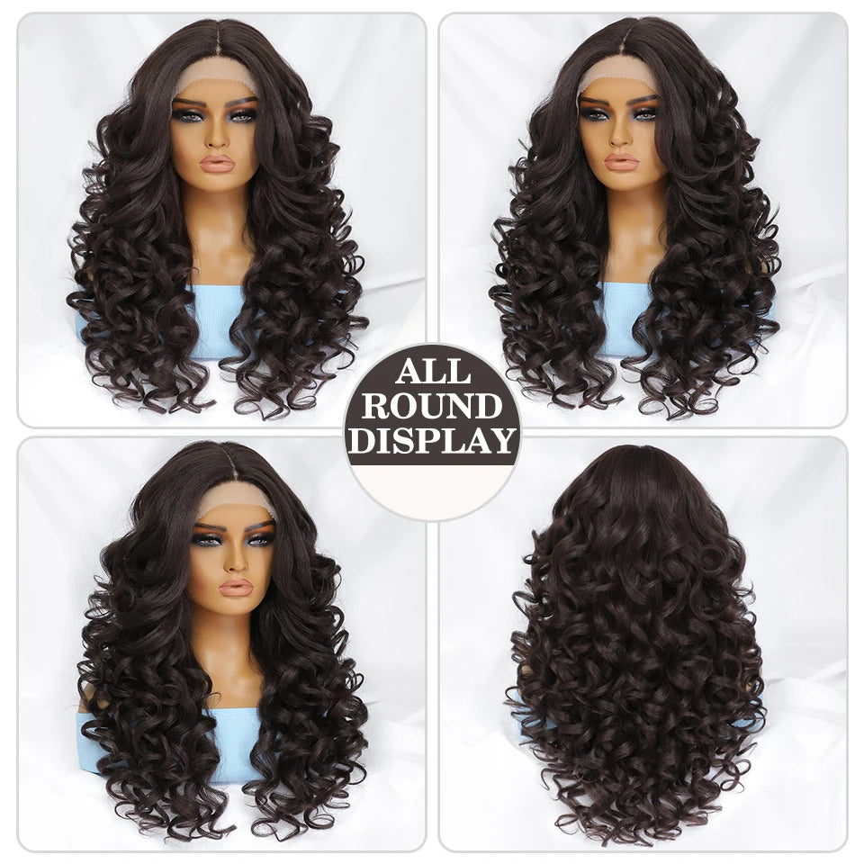 Synthetic Curly Lace Front Wig for Cosplay - Everyday Style and Fun