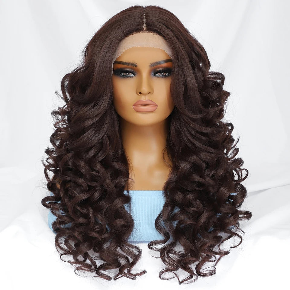 Synthetic Curly Lace Front Wig for Cosplay - Everyday Style and Fun