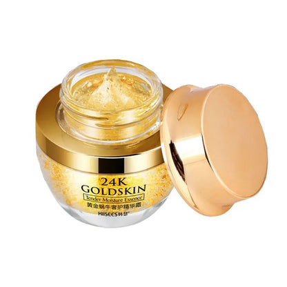 Crema de colágeno de caracol de oro de 24K, esencia hidratante para el cuidado de la piel, control de grasa, productos de belleza facial, 3 uds.