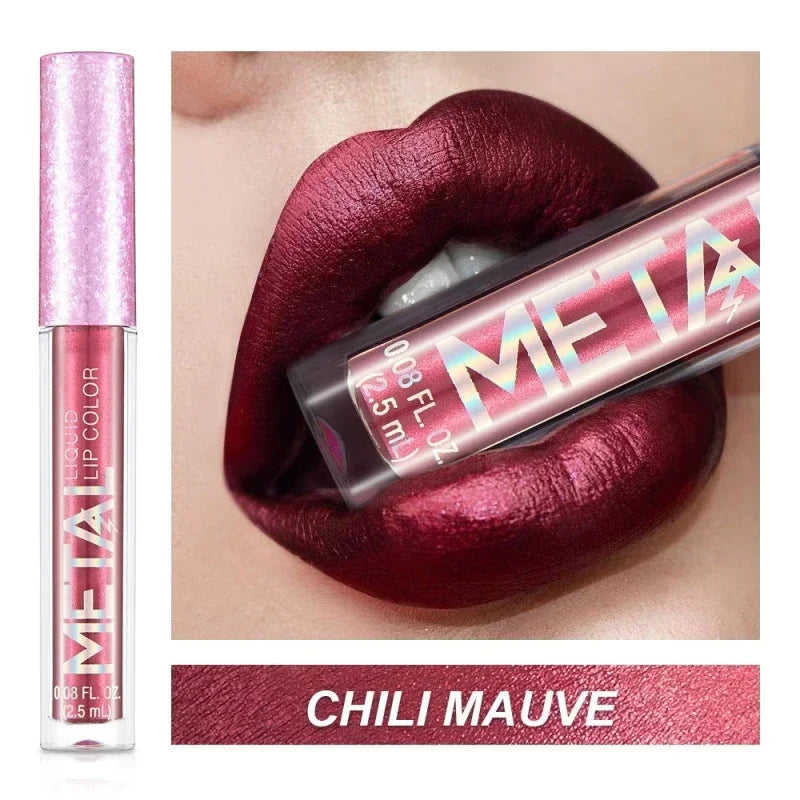 Metallic Matte Liquid Lipstick Waterproof Long Lasting