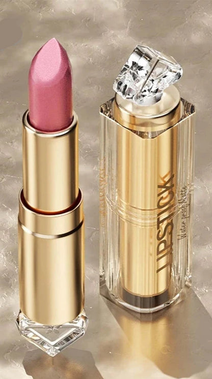 Lápiz labial mate brillante de 12 colores, resistente al agua y a los besos.