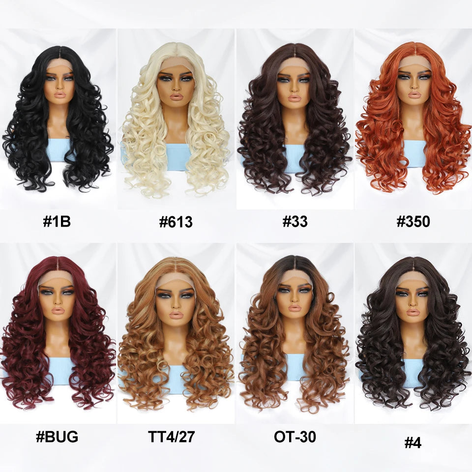 Synthetic Curly Lace Front Wig for Cosplay - Everyday Style and Fun