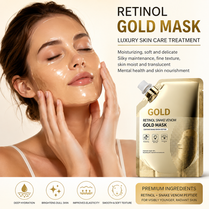 Gold Retinol and Snake Venom Facial Mask – Hydration, Firmness and Radiance (Pack 2 x 100g)