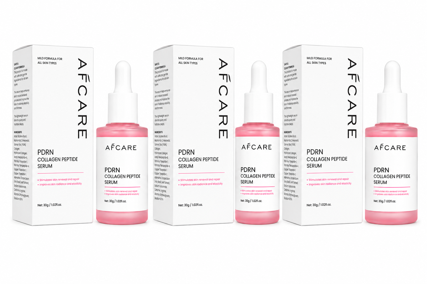 Pink Glow Salmon PDRN Collagen Peptide Serum 30ml | Brightening, Firming &amp; Deep Hydration