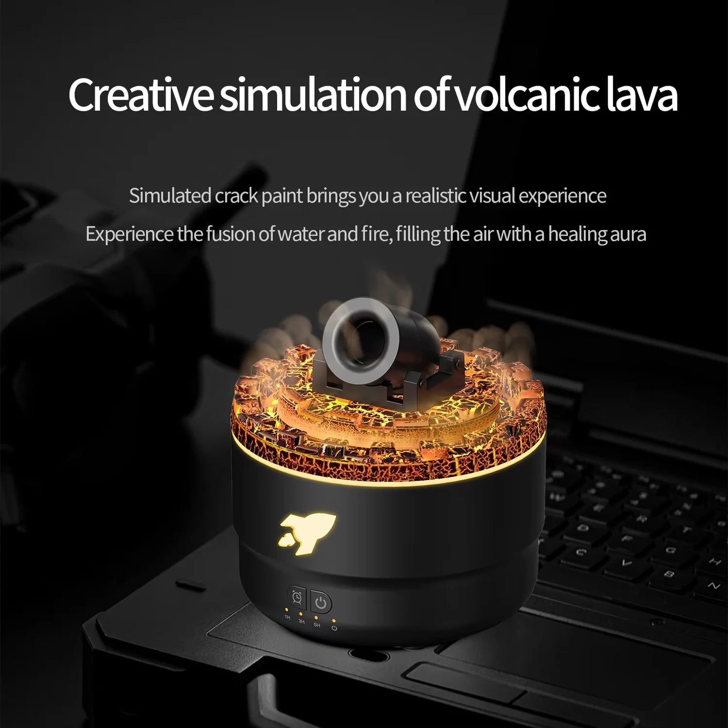 Humidificador Lava Crack: innovación elegante para aromaterapia y purificación del aire