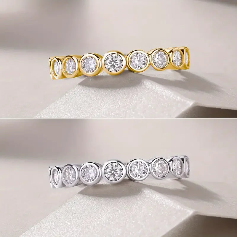 3mm 0.1ct Moissanite Luxury Ring in S925 Sterling Silver – Timeless Elegance
