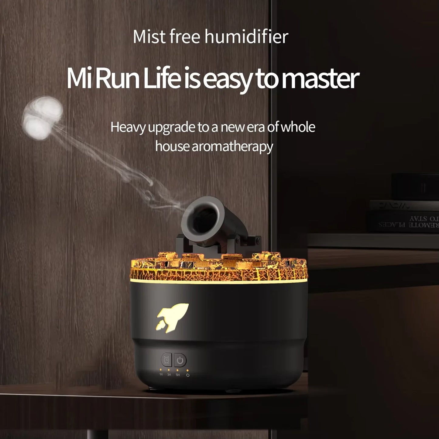 Humidificador Lava Crack: innovación elegante para aromaterapia y purificación del aire