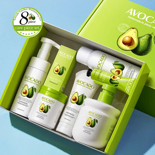 Korean Avocado Skincare Set - 8 Pieces