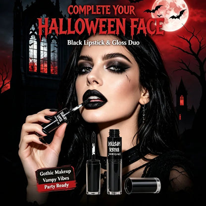 Black lip gloss and lip liner set by RAVEN KRONE, detail 3