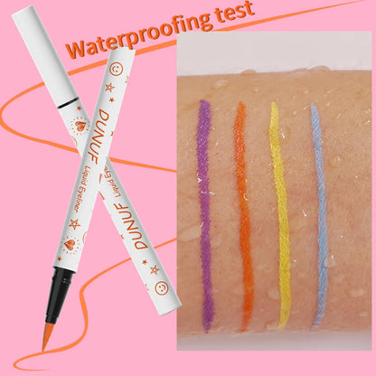 Farbiger Eyeliner-Stift mit ultrafeiner Spitze – matt, wasserfest & schnell trocknend, 12 Nuancen