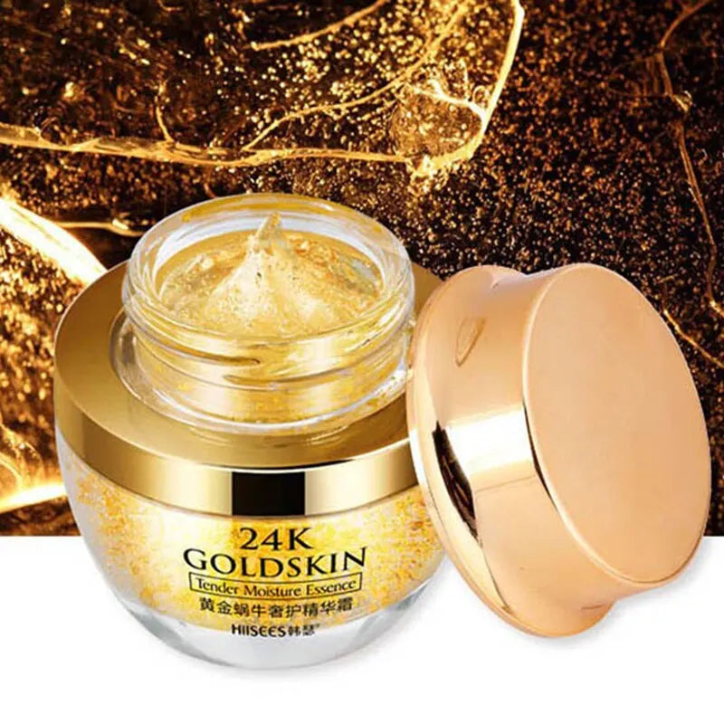 24K gold snail collagen cream, moisturizing essence for skin care, oil control, facial beauty products, 3 pcs.