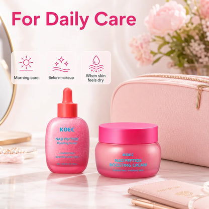 NAD peptide face serum and cream set by RAVEN KRONE, detail 2